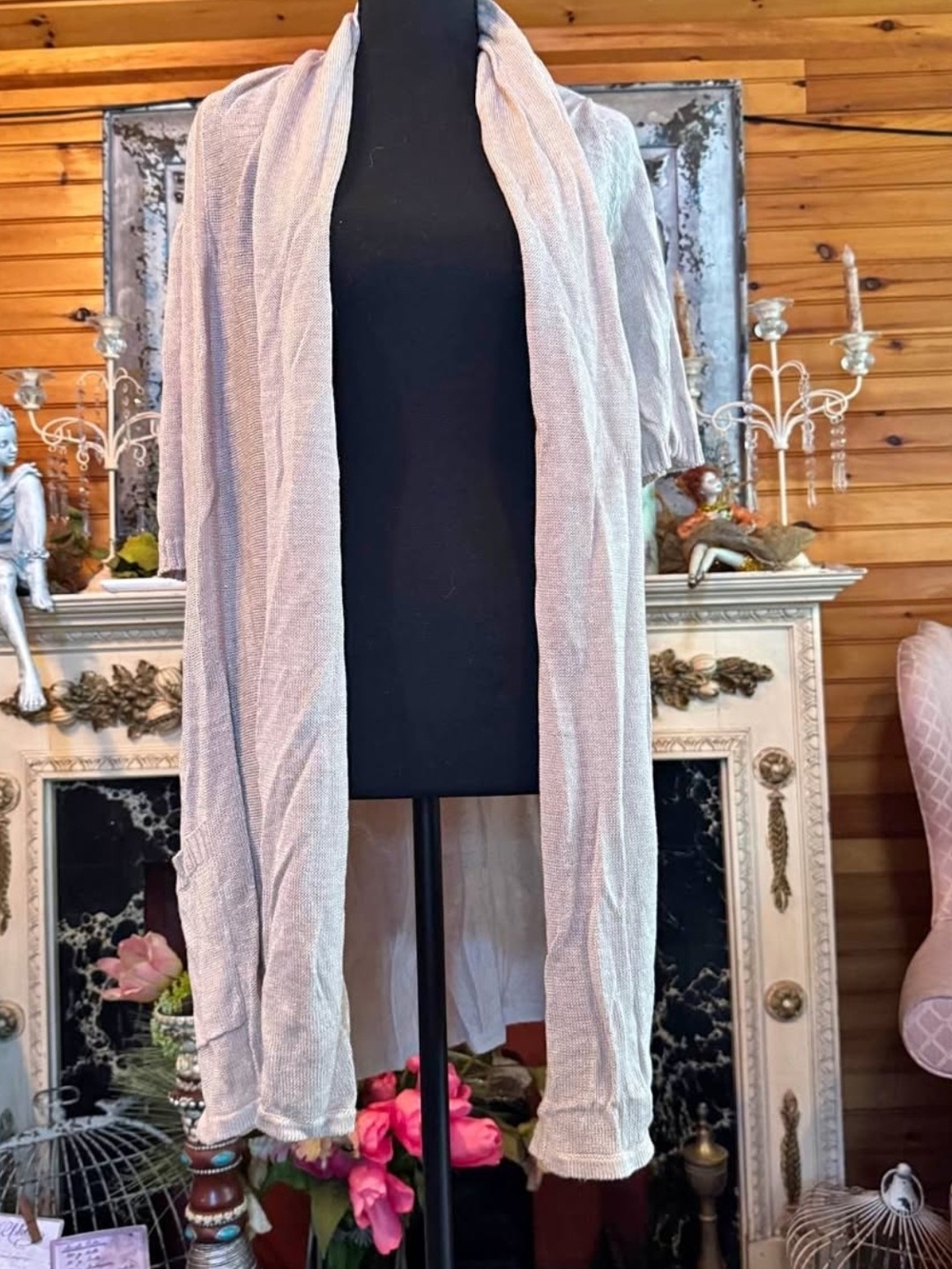 White. Open-Front Women's Draped Cardigan. Nwt Retail 79